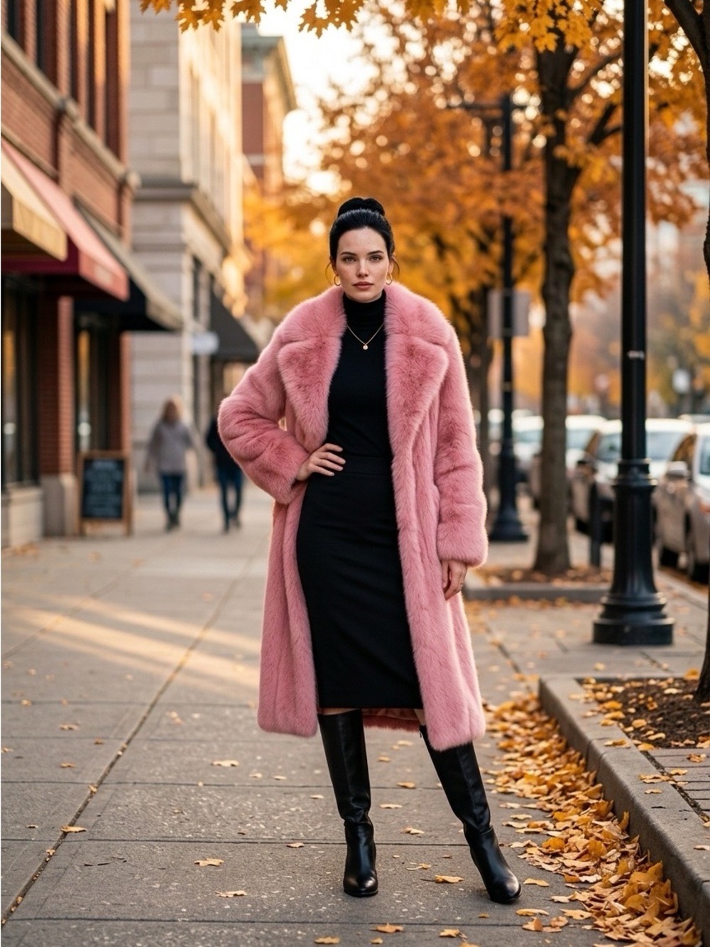 STEAL! Plus Size 0XL. Pink Faux Fur Coat, Full Length. Brand new!